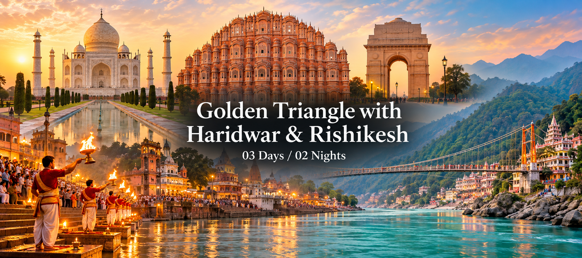Golden Triangle with Haridwar & Rishikesh –3 Days