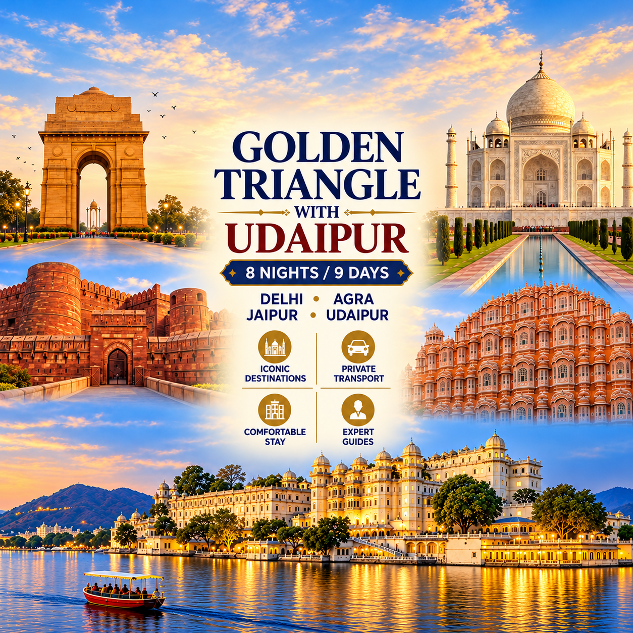 Golden Triangle with Udaipur