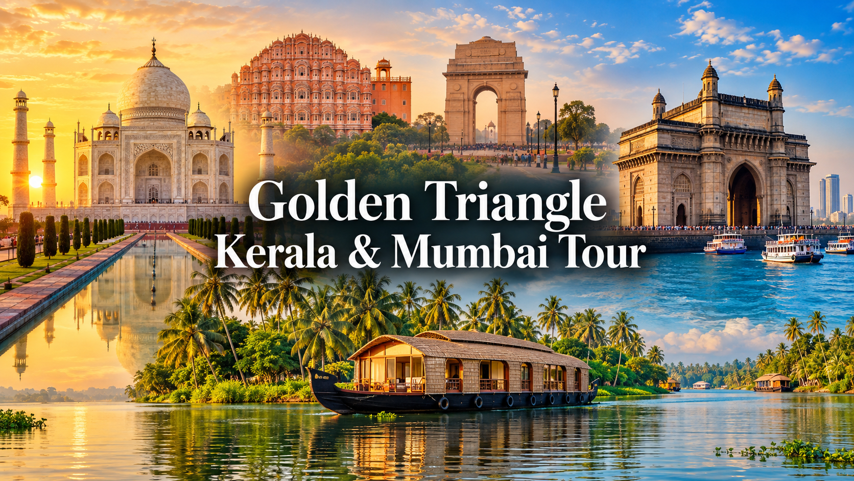 Golden Triangle, Kerala & Mumbai Tour – 13 Nights / 14 Days