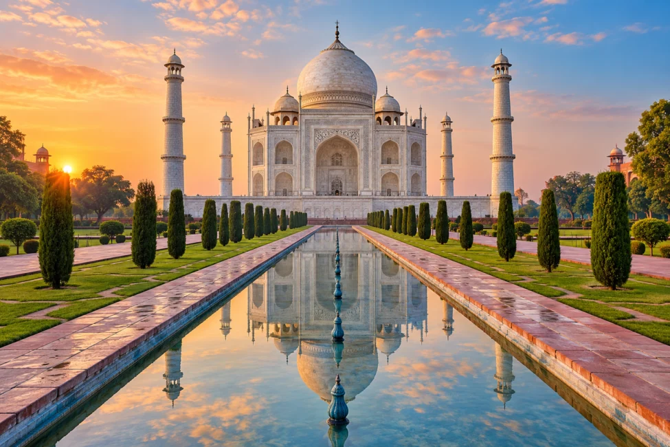 Sunrise at the Taj Mahal