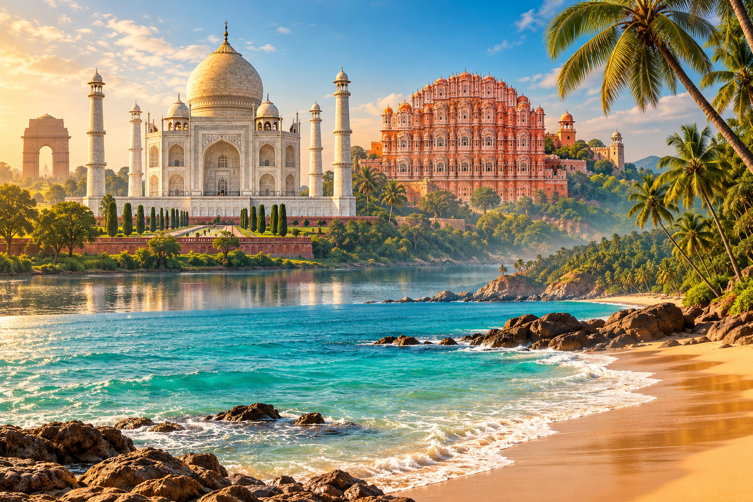 Golden Triangle with Goa Tour – 10 Days tour